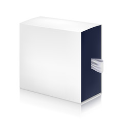 Paper white box mock-up template.