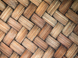 Closed up wooden weave texture background