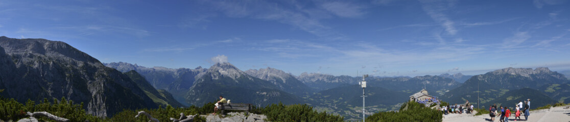 Obraz premium Berchtesgaden and Konigsee panorama view from Kehlsteinhaus top