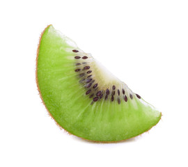 slice of kiwi on white