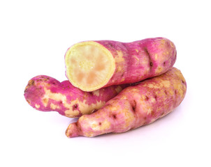 sweet potato on the white background