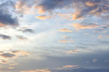Naklejka na ściany i meble Dusk sky, Beautiful cloudscape