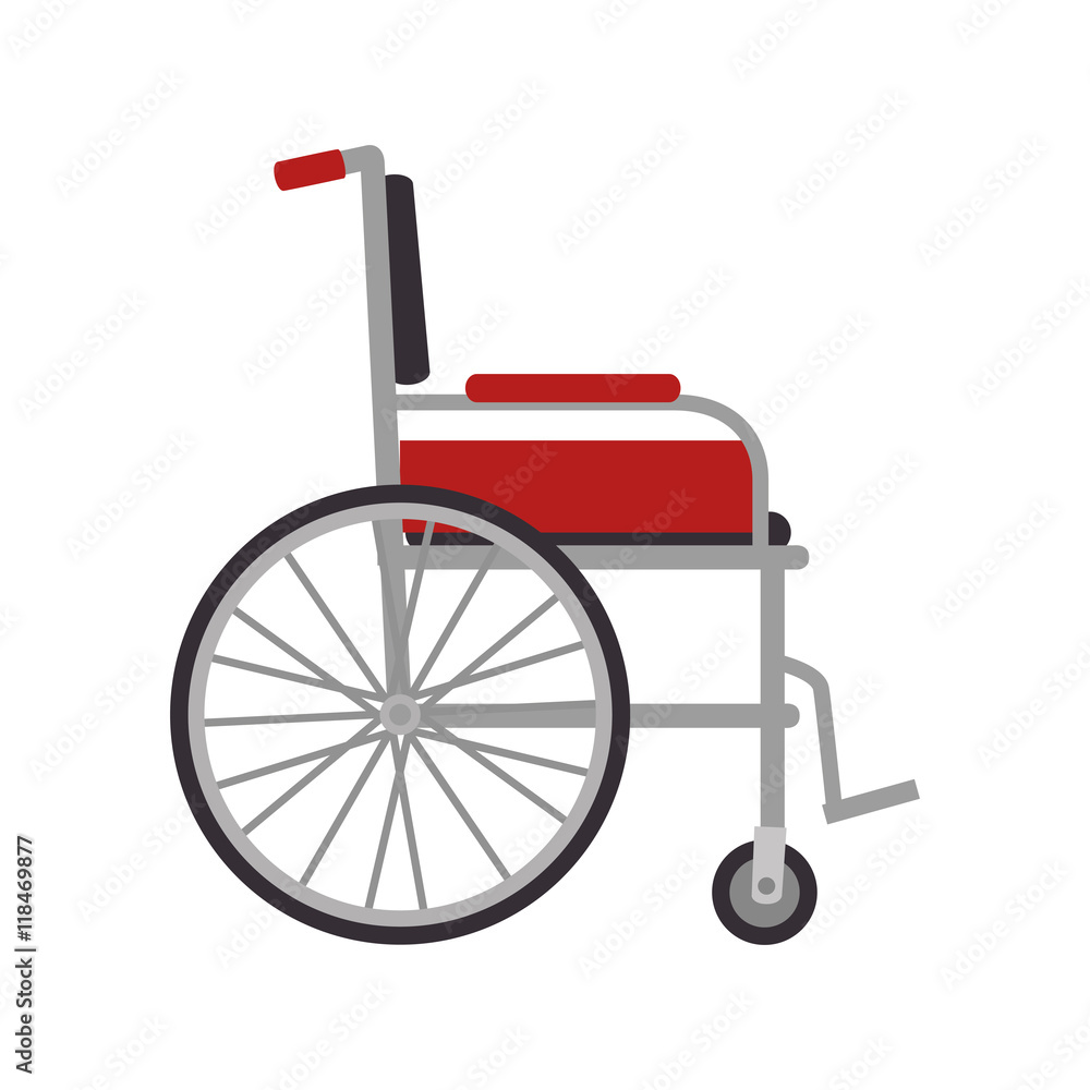 Canvas Prints wheelchair medical tool disability invalid medicine person equipment vector illustration isolated