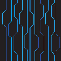 Vector blue line light on black design illustration.