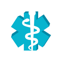 medical urgency health snake science insignia emblem vector illustration isolated