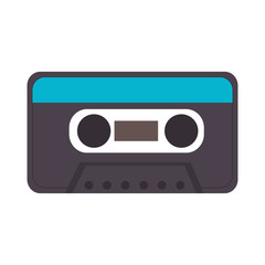 cassette old object label retro record data sound tape vector illustration isolated