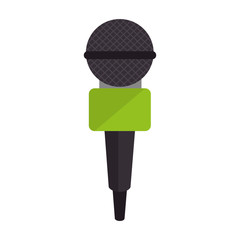 microphone news journalist media audio public press vector illustration isolated