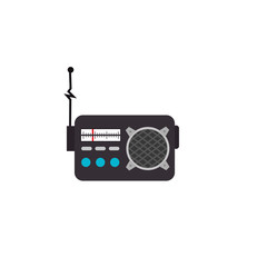 radio antenna retro old object sound station vector illustration isolated