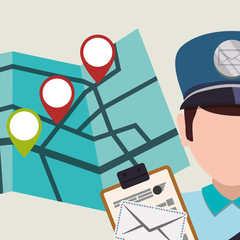 Delivery concept with icon design, vector illustration 10 eps graphic.