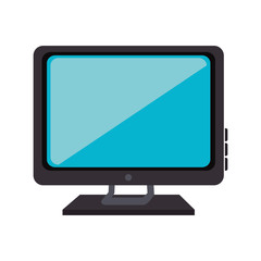 Fototapeta premium monitor pc computer screen device technology computer vector illustration isolated