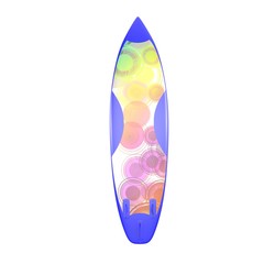 Surfboard isolated on white 3D Illustration