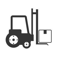 lift truck fork cargo hydraulic machine industrial vector illustration isolated 