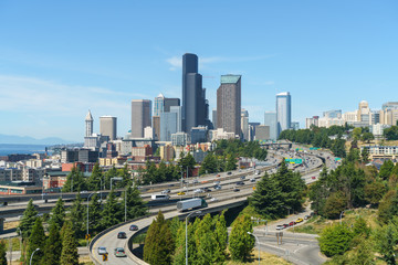 Fototapeta na wymiar Beautiful View of Seattle Downtown