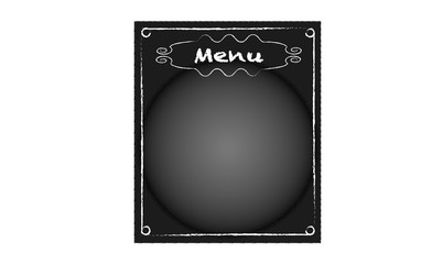 Background black blackboard with word of restaurant menu