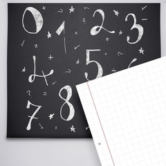 Composite image of drawn numbers
