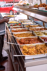 Curry stall in Little India of Georgetown, Penang, Malaysia