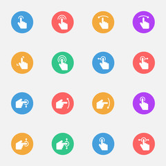 Touch Gesture Flat Icons