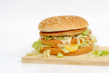 Pork and cheese hamburger.