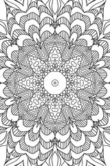 Mandala background. Ethnic decorative elements. Hand drawn . Coloringg book for adults.