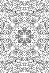 Mandala background. Ethnic decorative elements. Hand drawn . Coloringg book for adults.