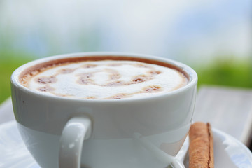 A cup of coffee.