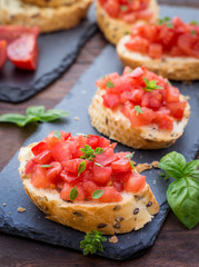 Bruschetta With Tomato and Basil 