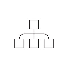 Outline diagram icon isolated on white background