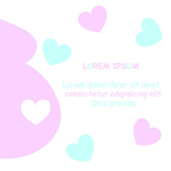Pregnancy. Bright vector illustration with place for your text. The colorful, modern image for your ideas.