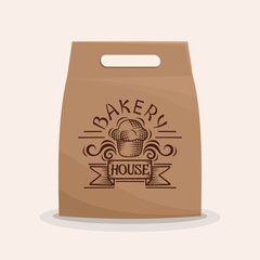 Set of vintage bakery labels, badges and design elements8