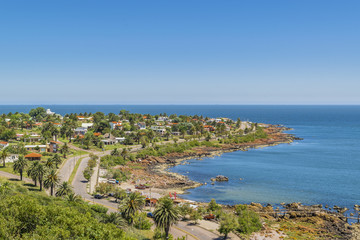 Fototapeta na wymiar Landscape Aerial View Punta Colorada Uruguay