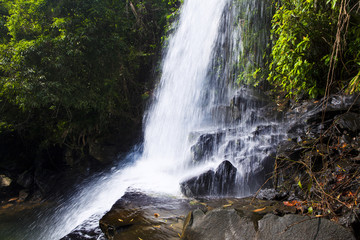HUANG NUM KEAW WATERFALL KOH KOOD  TRAT THAILAND.
