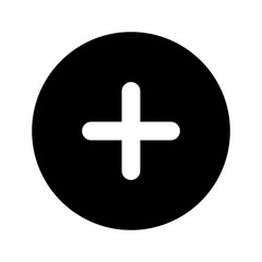 Obraz premium flat design plus sign button icon vector illustration