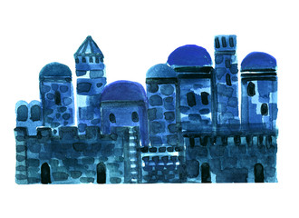 Old City, Middle East Town, Illustration,Sketch