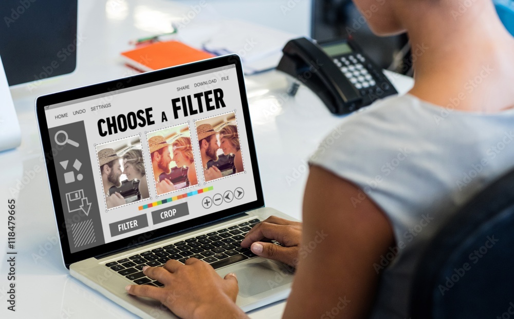 Aufkleber composite image of smartphone app menu