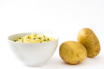 Mashed potato isolated on white background

