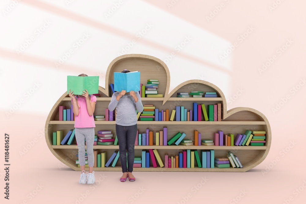Poster composite image of elementary pupils reading