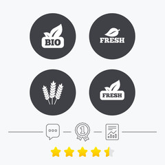 Fototapeta premium Natural fresh Bio food icons.