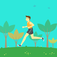 man running,vector