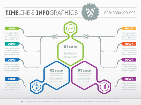 Vector infographic of technology or education process. Business