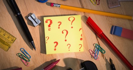 Composite image of question mark wallpaper