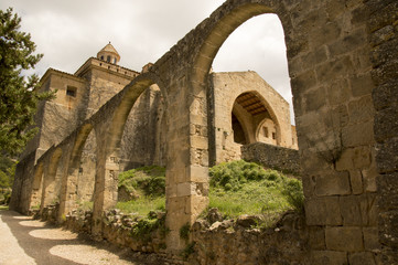 Fototapeta na wymiar Side of the convent of San Salvador