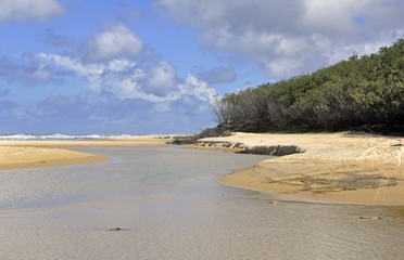 seventy five mile beach near Eli Creek on the east coast of Fraser Island, Queensland, Australia