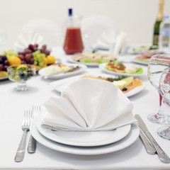Banquet facilities table setting