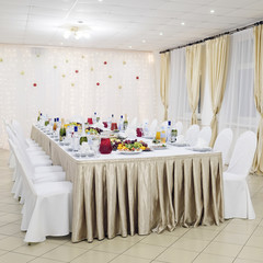 Banquet facilities table setting