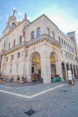 Fototapeta na wymiar PADOVA, ITALY - JULY, 9, 2016: street in a historical center of Padova, Italy