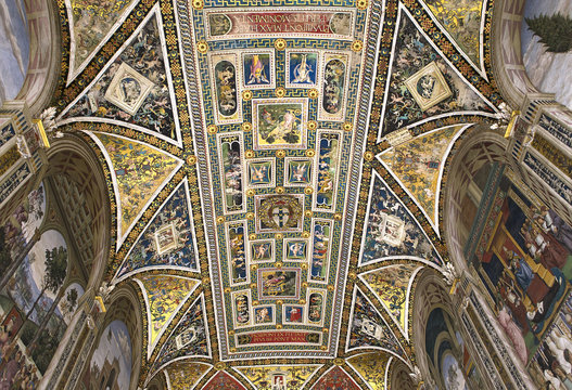 The Piccolomini library, Duomo of Siena, italy