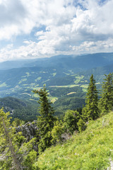 Hiking on Rax mountain Austria