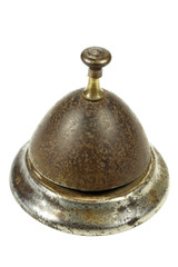 vintage service bell isolated on white background