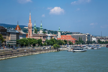 Fototapeta premium Beautiful Panoramic view of Buda side in Budapest. Hungary.