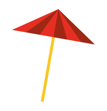 umbrella to cocktail isolated icon